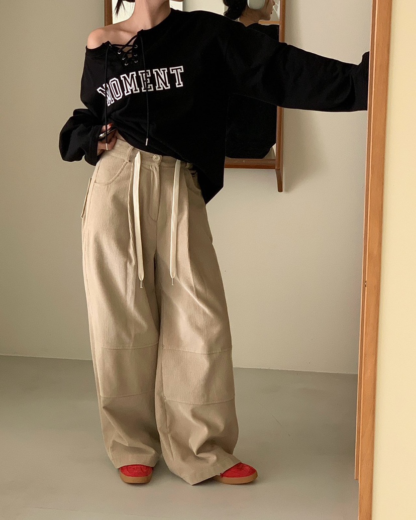 REVE CITE-L東大門㊣實拍女裝新款熱賣人氣職業休閑褲燈芯絨REVE CITE休閑褲圖色3