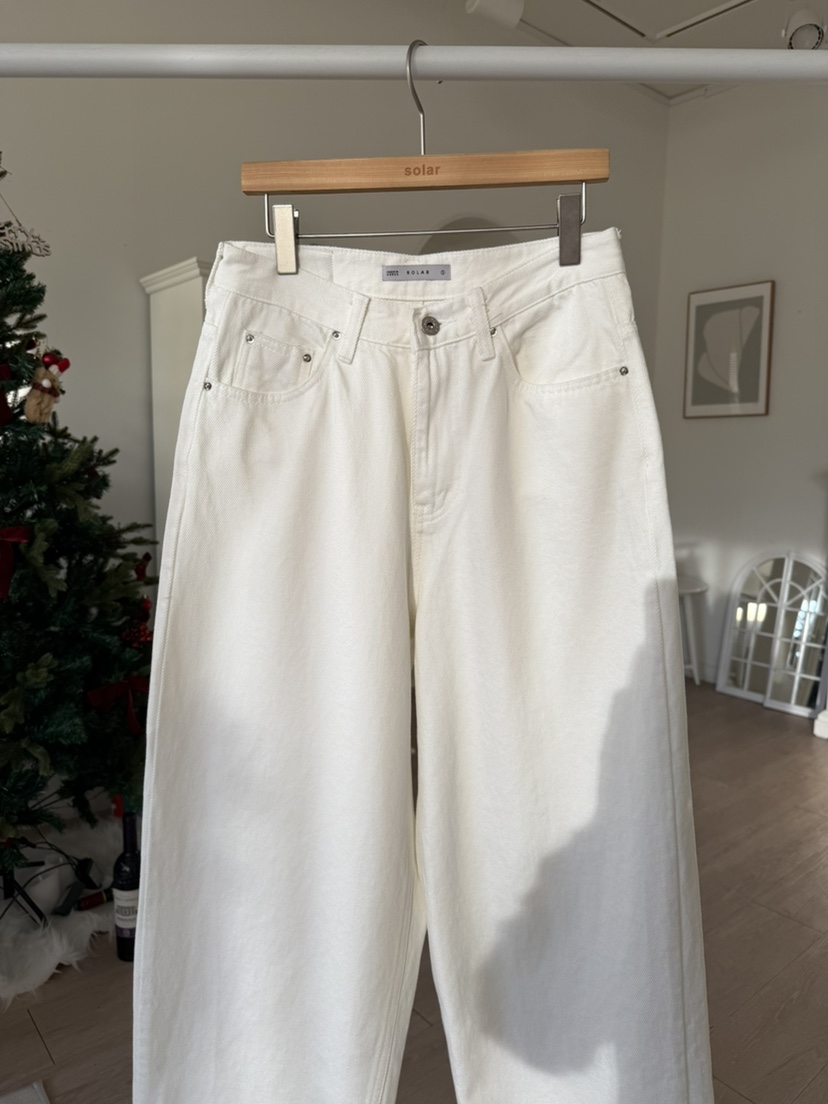 SOLAR韓國直郵㊣女士新款職業推薦時尚25秋冬人氣休閑牛仔褲SOLAR牛仔褲