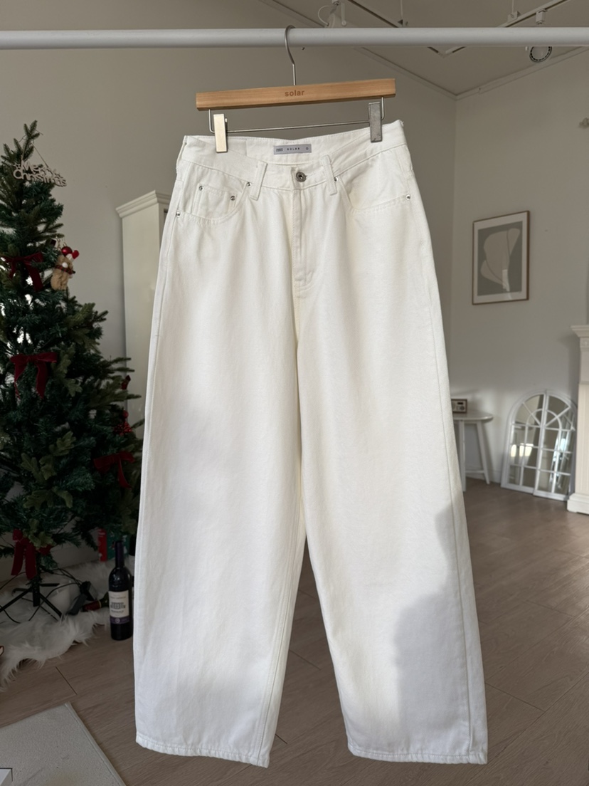 SOLAR韓國直郵㊣女士新款職業推薦時尚25秋冬人氣休閑牛仔褲SOLAR牛仔褲圖色1