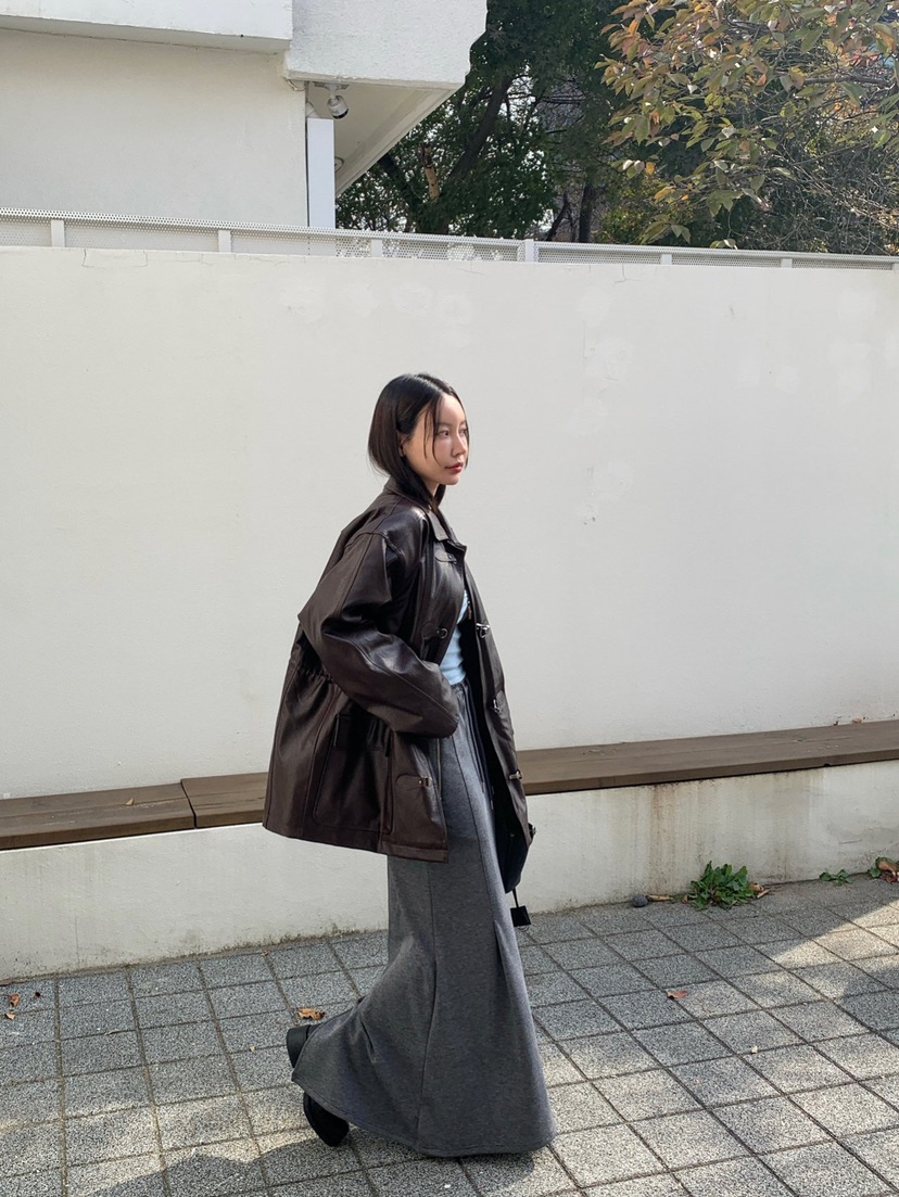 REVE CITE-L東大門㊣直郵女士新品職業25秋冬人氣長裙拉鏈REVE CITE長裙