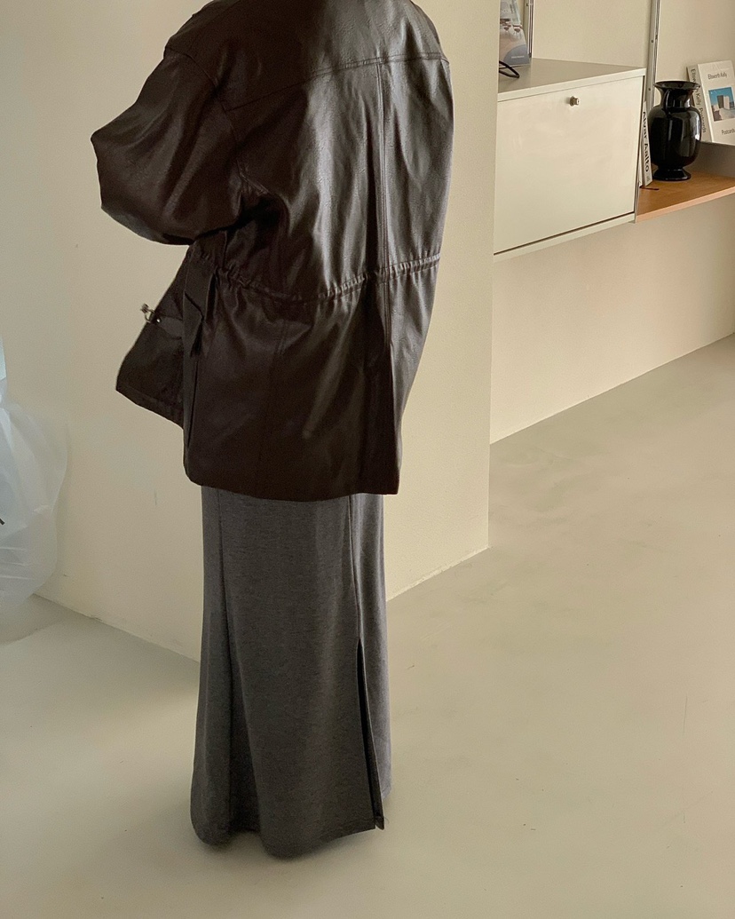 REVE CITE-L東大門㊣直郵女士新品職業25秋冬人氣長裙拉鏈REVE CITE長裙