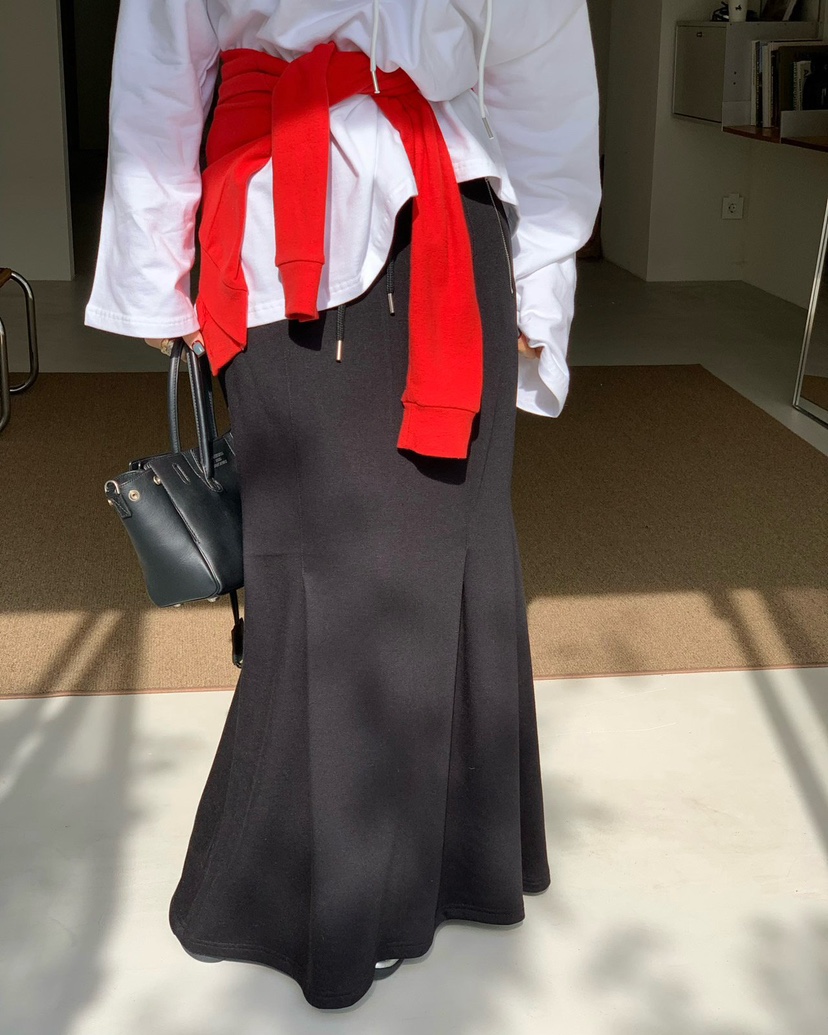 REVE CITE-L東大門㊣直郵女士新品職業25秋冬人氣長裙拉鏈REVE CITE長裙