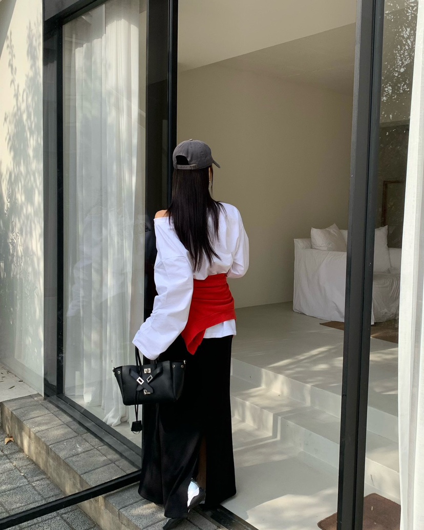 REVE CITE-L東大門㊣直郵女士新品職業25秋冬人氣長裙拉鏈REVE CITE長裙