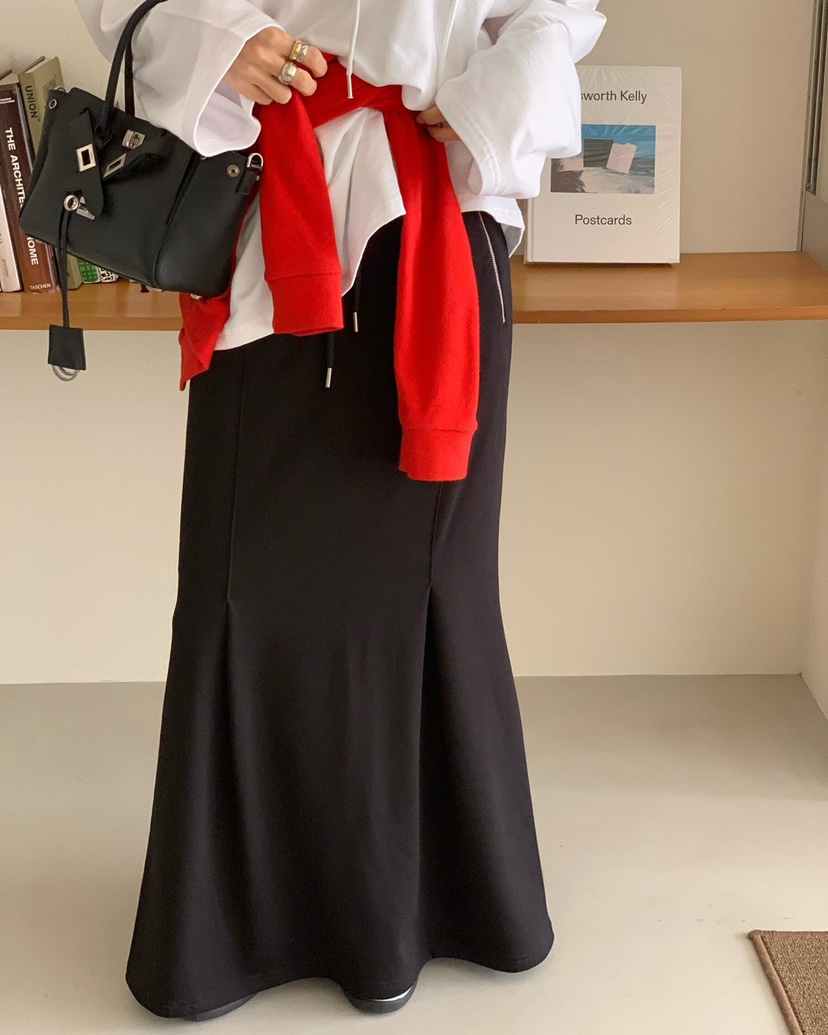 REVE CITE-L東大門㊣直郵女士新品職業25秋冬人氣長裙拉鏈REVE CITE長裙圖色2