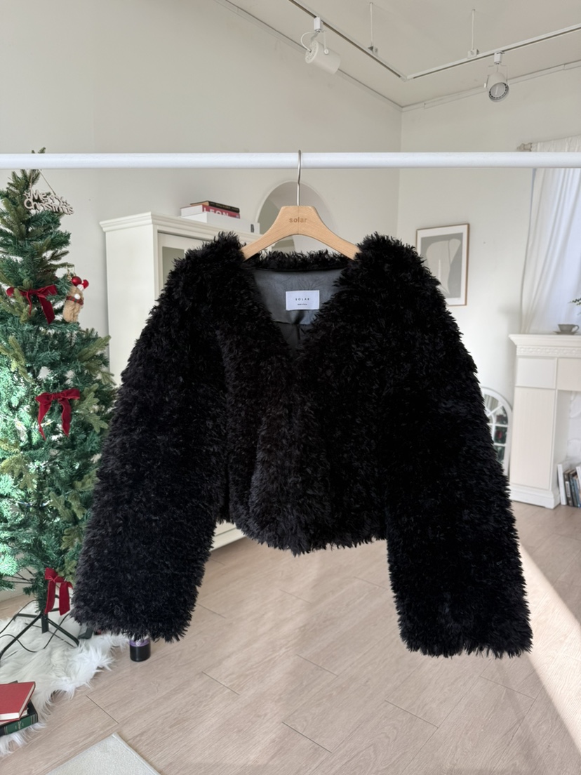 SOLAR韓國代購㊣女士新品休閑25秋冬熱賣人氣時尚推薦短款大衣SOLAR短款大衣圖色2