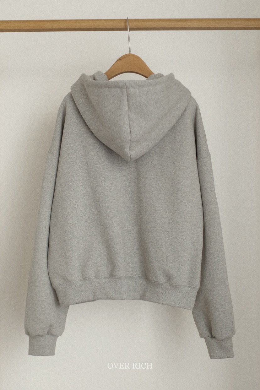 OVER RICH東大門㊣直郵女裝新款25秋冬推薦熱賣夾克拉鏈連帽OVER RICH夾克