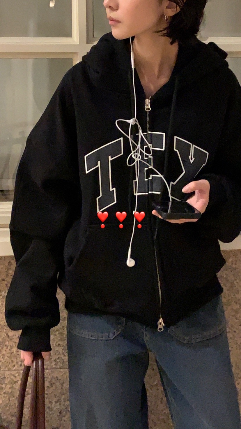 OVER RICH東大門㊣直郵女裝新款25秋冬推薦熱賣夾克拉鏈連帽OVER RICH夾克