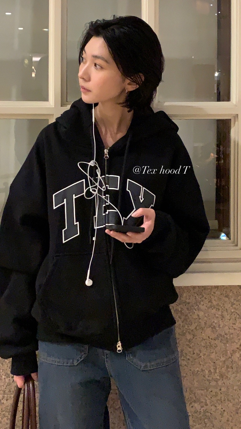 OVER RICH東大門㊣直郵女裝新款25秋冬推薦熱賣夾克拉鏈連帽OVER RICH夾克