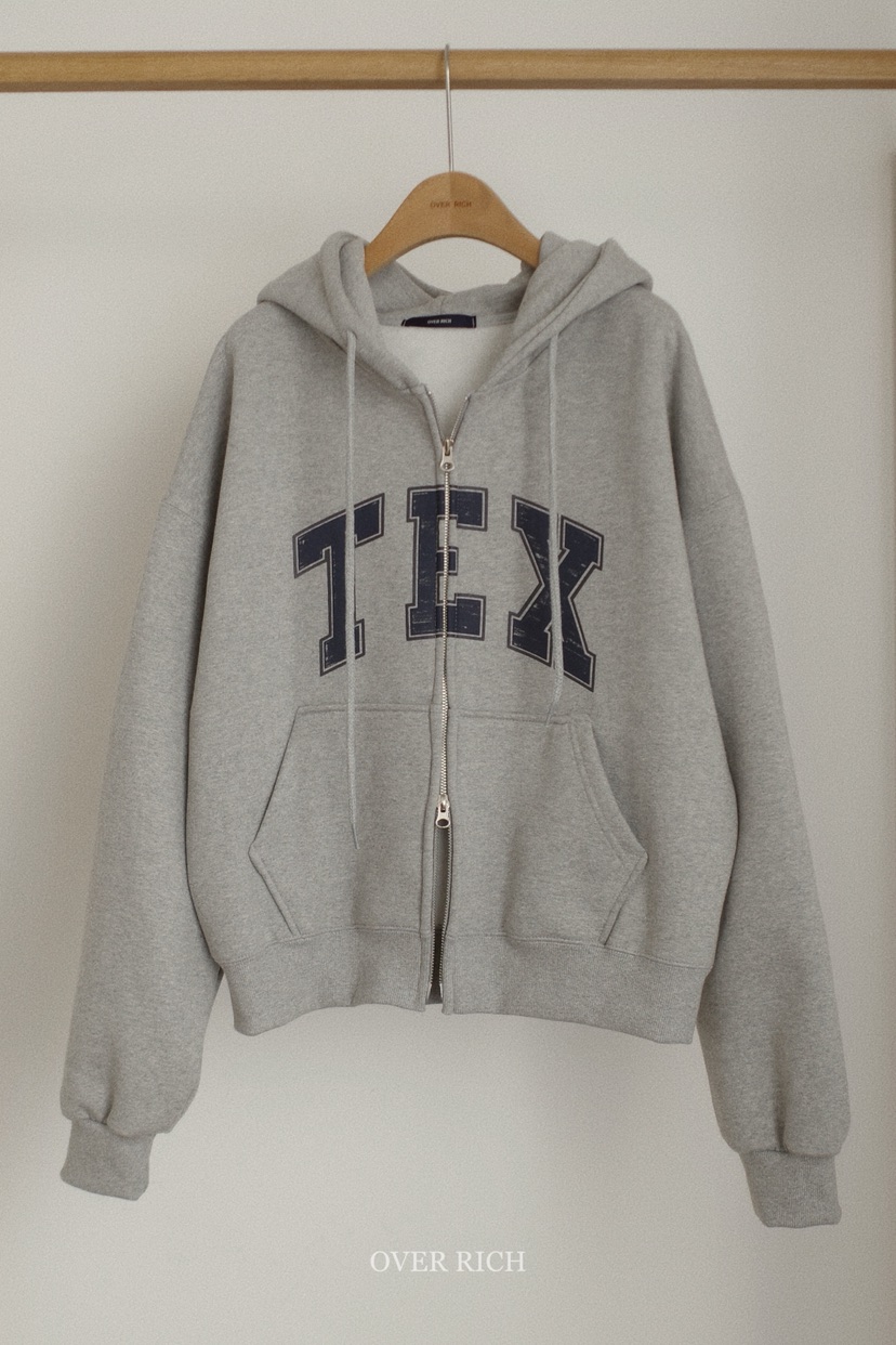 OVER RICH東大門㊣直郵女裝新款25秋冬推薦熱賣夾克拉鏈連帽OVER RICH夾克圖色1