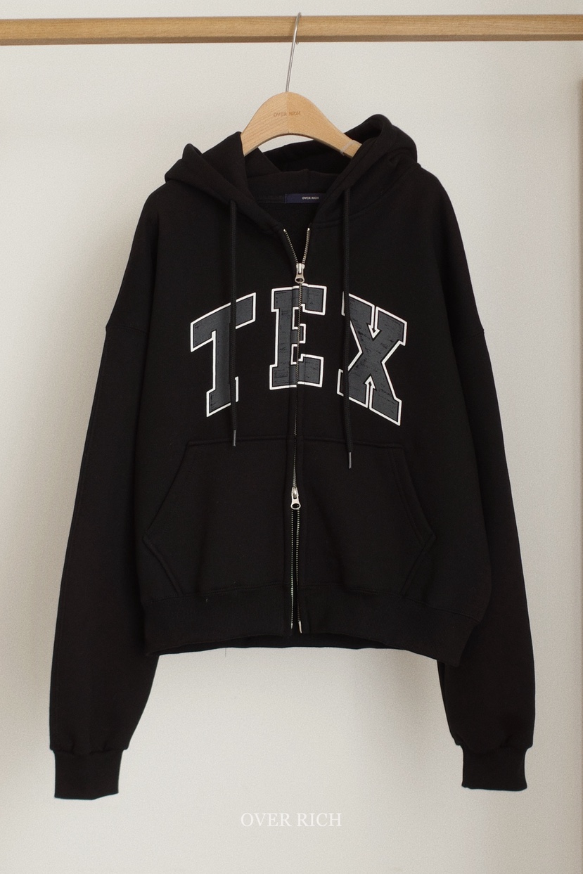 OVER RICH東大門㊣直郵女裝新款25秋冬推薦熱賣夾克拉鏈連帽OVER RICH夾克圖色3