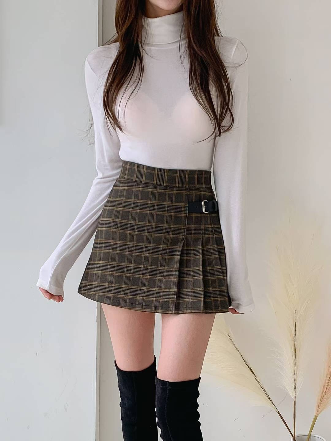 LAURENT東大門㊣代購女士新款25秋冬職業時尚休閑熱賣推薦短裙LAURENT短裙圖色1