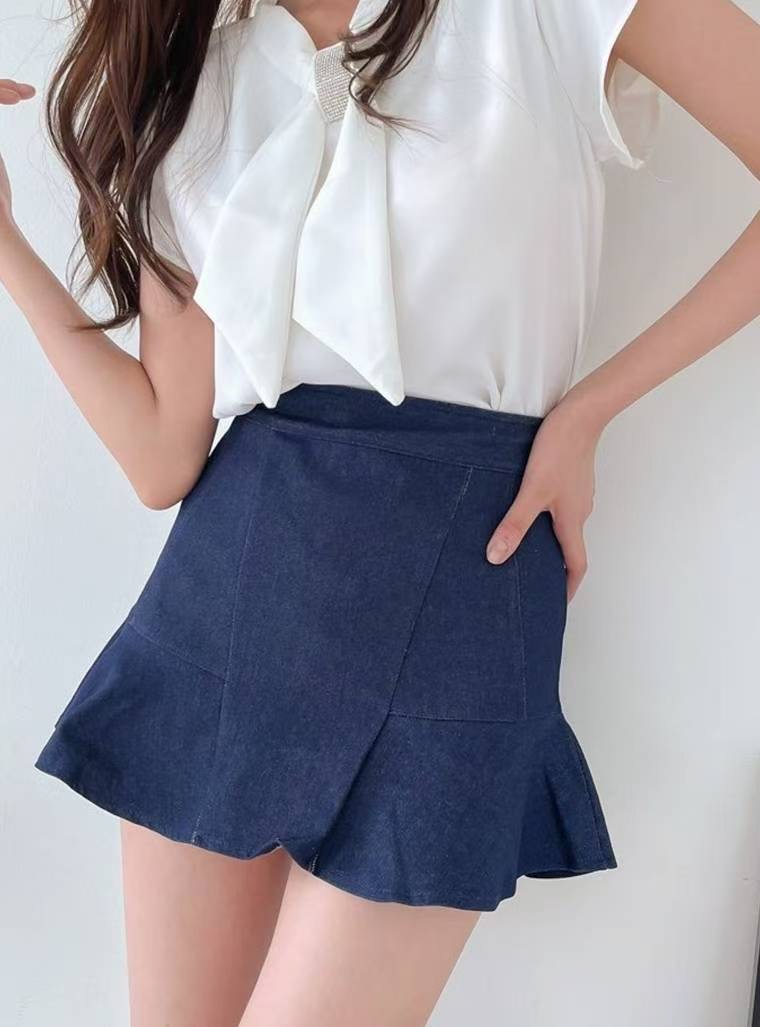 LAURENT東大門㊣直郵女士新品25秋冬熱賣職業人氣時尚短裙喇叭LAURENT短裙圖色3