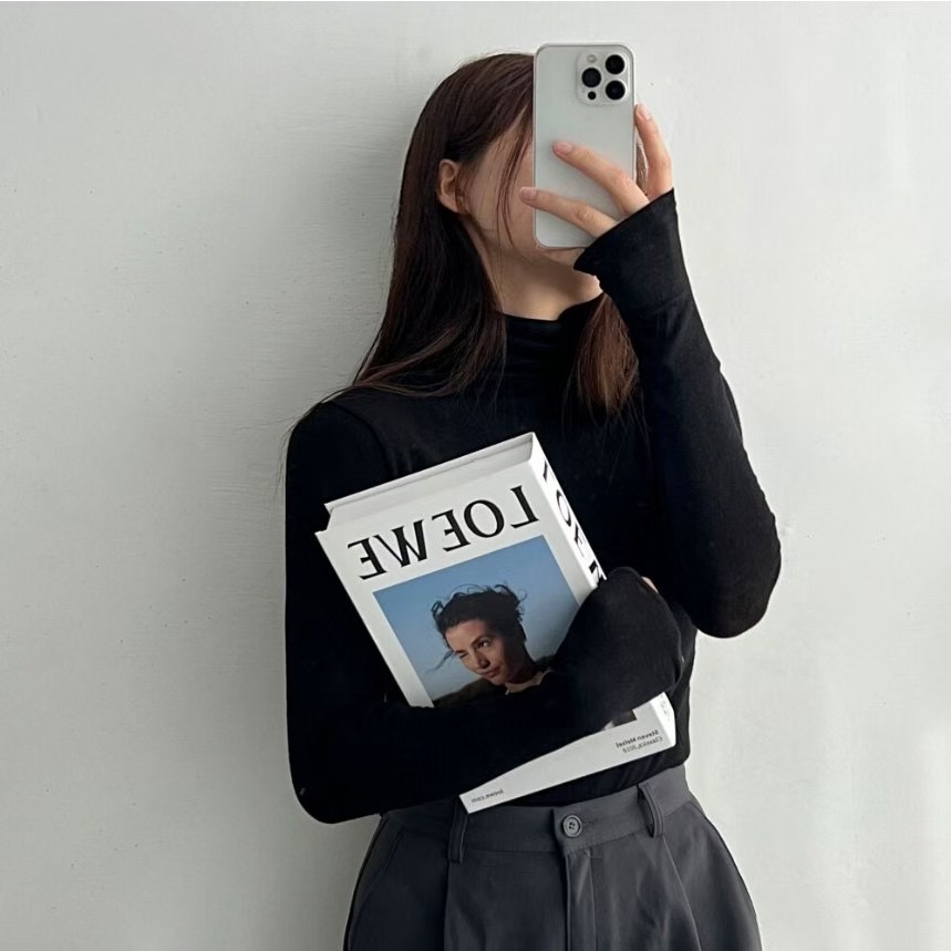 LAURENT東大門㊣代購女裝新品職業時尚熱賣25秋冬人氣長袖T恤LAURENT長袖T恤圖色3