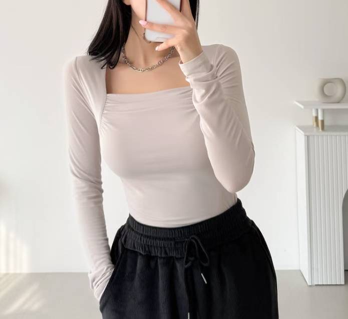 LAURENT東大門㊣直郵女裝新品推薦休閑人氣職業熱賣長袖T恤LAURENT長袖T恤圖色2