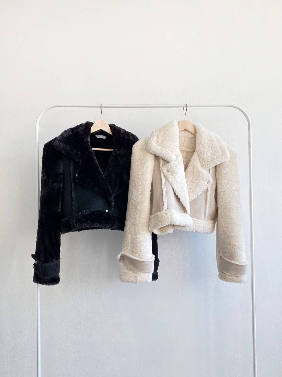 LAURENT韓國直郵㊣女士新品人氣熱賣職業休閑25秋冬短款大衣LAURENT短款大衣