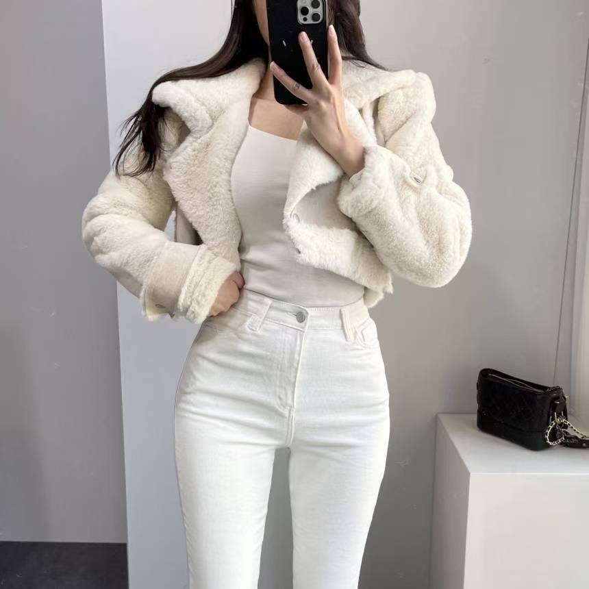 LAURENT韓國直郵㊣女士新品人氣熱賣職業休閑25秋冬短款大衣LAURENT短款大衣圖色1