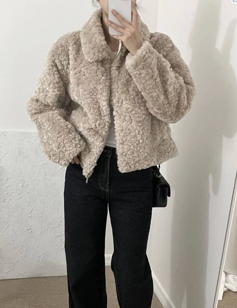 LAURENT東大門㊣直郵女士新款熱賣25秋冬休閑時尚推薦短款大衣LAURENT短款大衣圖色1