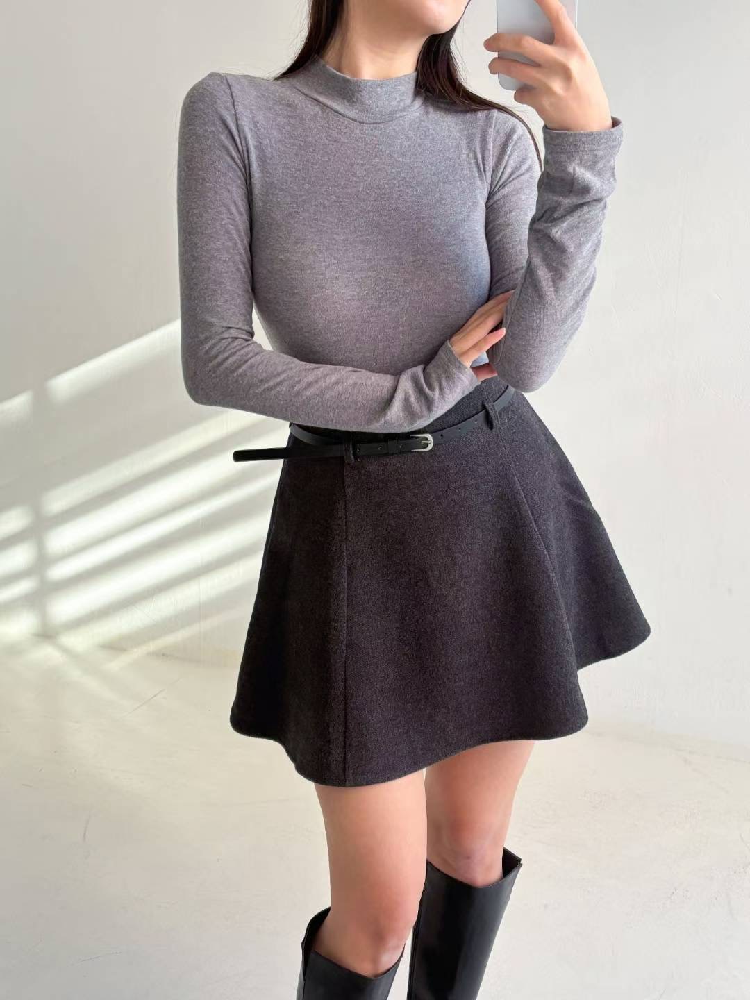 LAURENT韓國直郵㊣女裝新款25秋冬休閑時尚職業人氣長袖T恤LAURENT長袖T恤