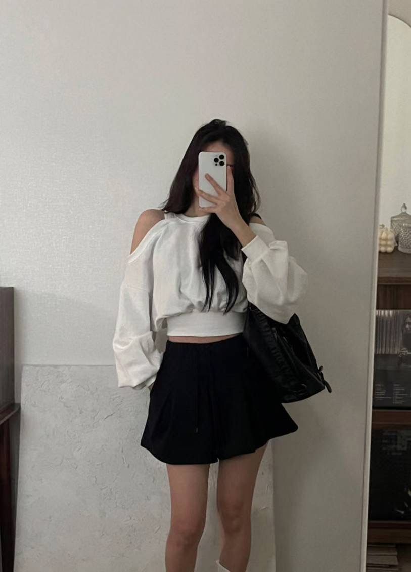 LAURENT韓國代購㊣女士新款25秋冬熱賣人氣推薦職業長袖T恤LAURENT長袖T恤圖色1