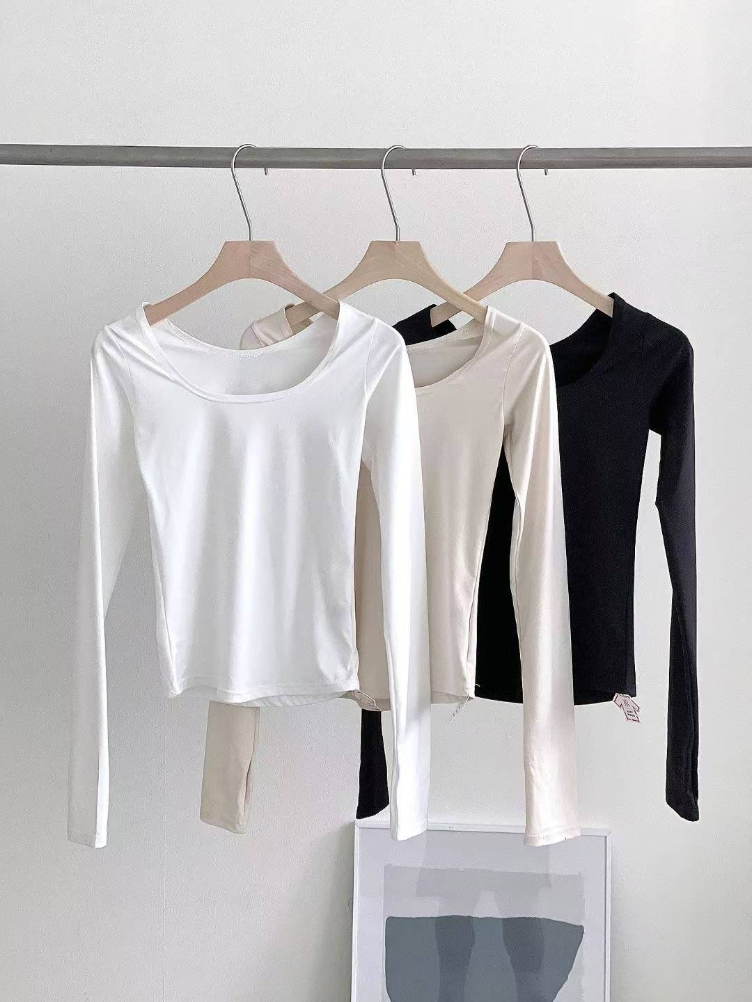 LAURENT韓國直郵㊣女士新款推薦休閑25秋冬長袖T恤保暖修身LAURENT長袖T恤圖色2左二色