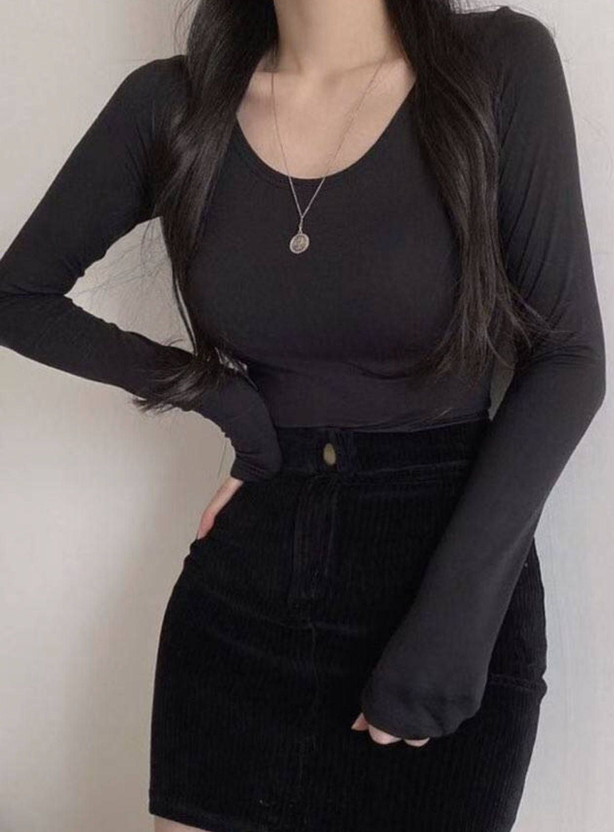 LAURENT東大門㊣代購女裝新品休閑職業人氣時尚25秋冬長袖T恤LAURENT長袖T恤圖色2