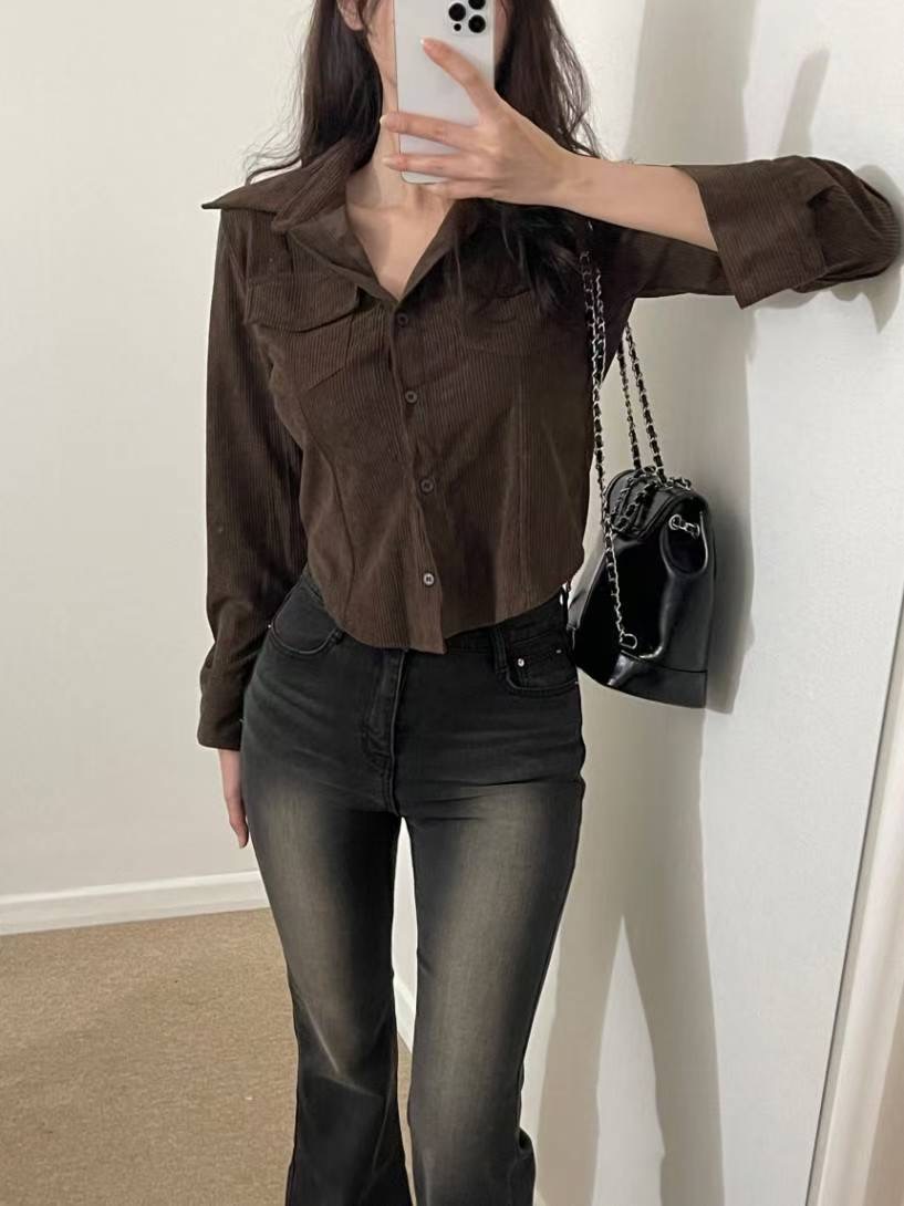 LAURENT東大門㊣代購女裝新品推薦休閑人氣職業時尚襯衫蕾絲衫LAURENT襯衫/蕾絲衫圖色2