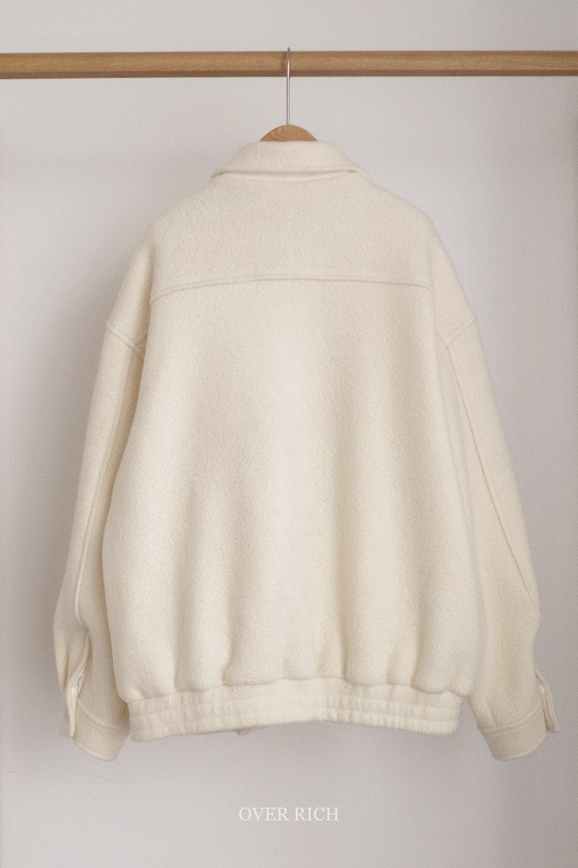 OVER RICH東大門㊣實拍女裝新品25秋冬人氣熱賣休閑短款大衣OVER RICH短款大衣