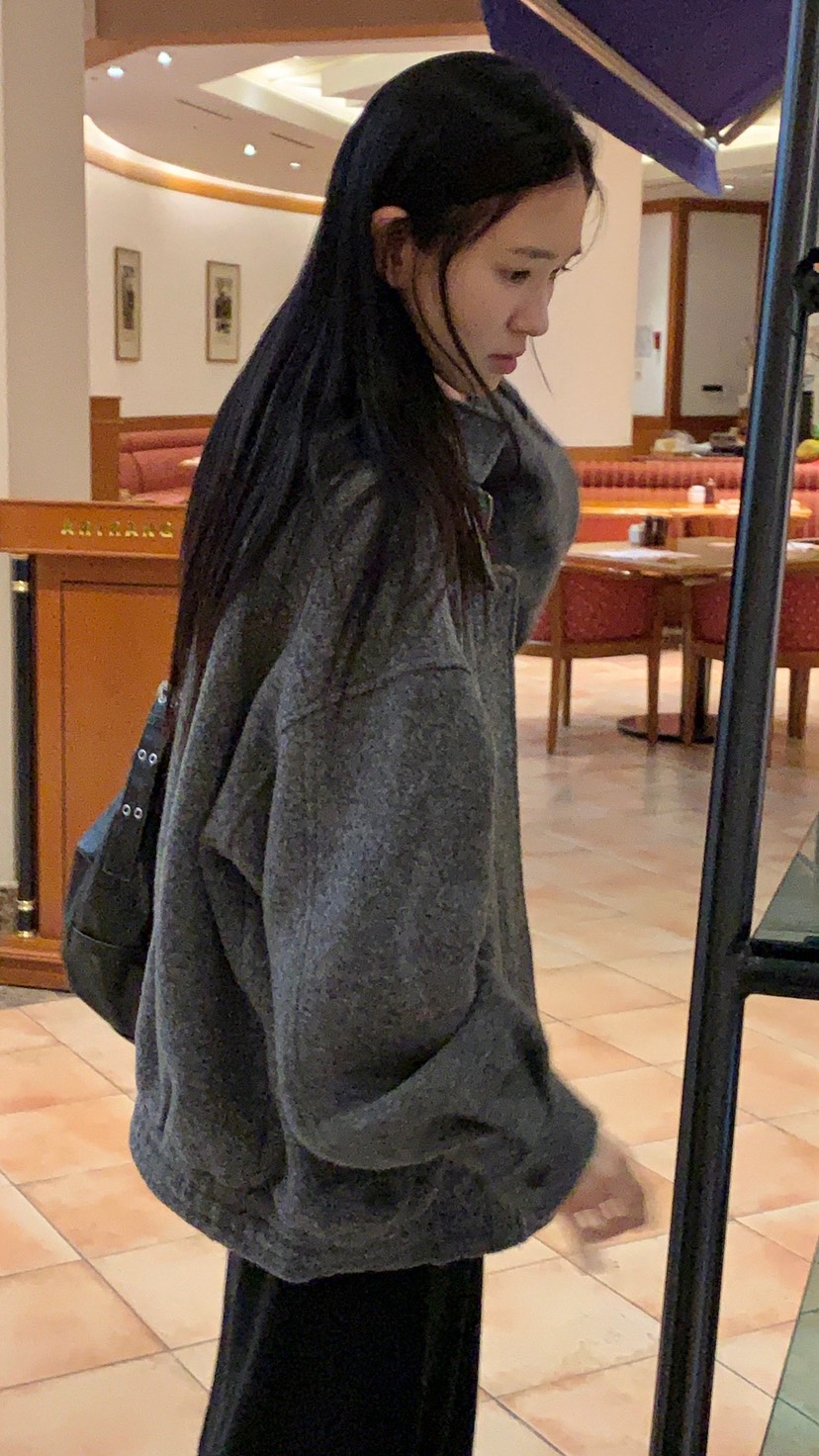 OVER RICH東大門㊣實拍女裝新品25秋冬人氣熱賣休閑短款大衣OVER RICH短款大衣