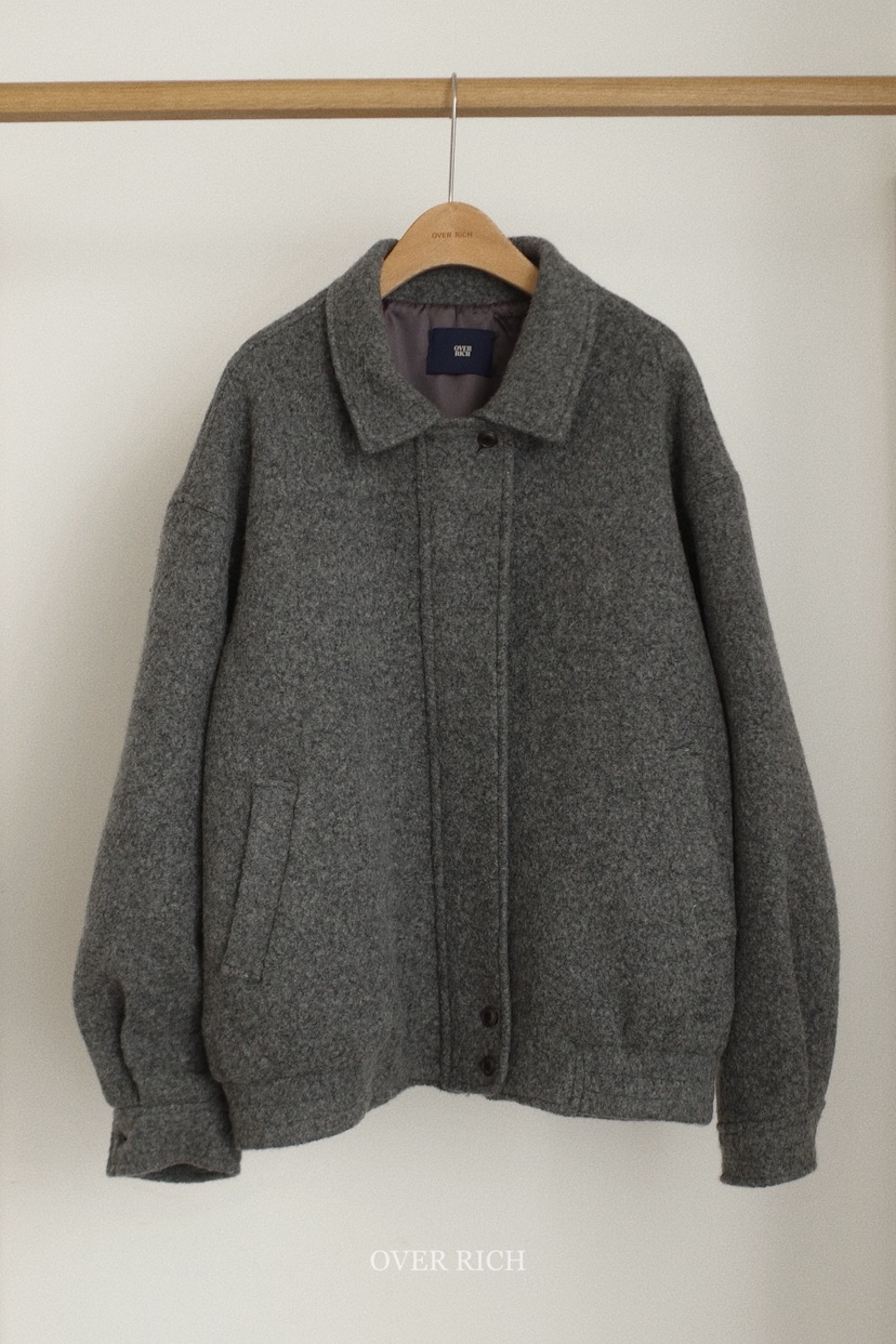 OVER RICH東大門㊣實拍女裝新品25秋冬人氣熱賣休閑短款大衣OVER RICH短款大衣圖色3