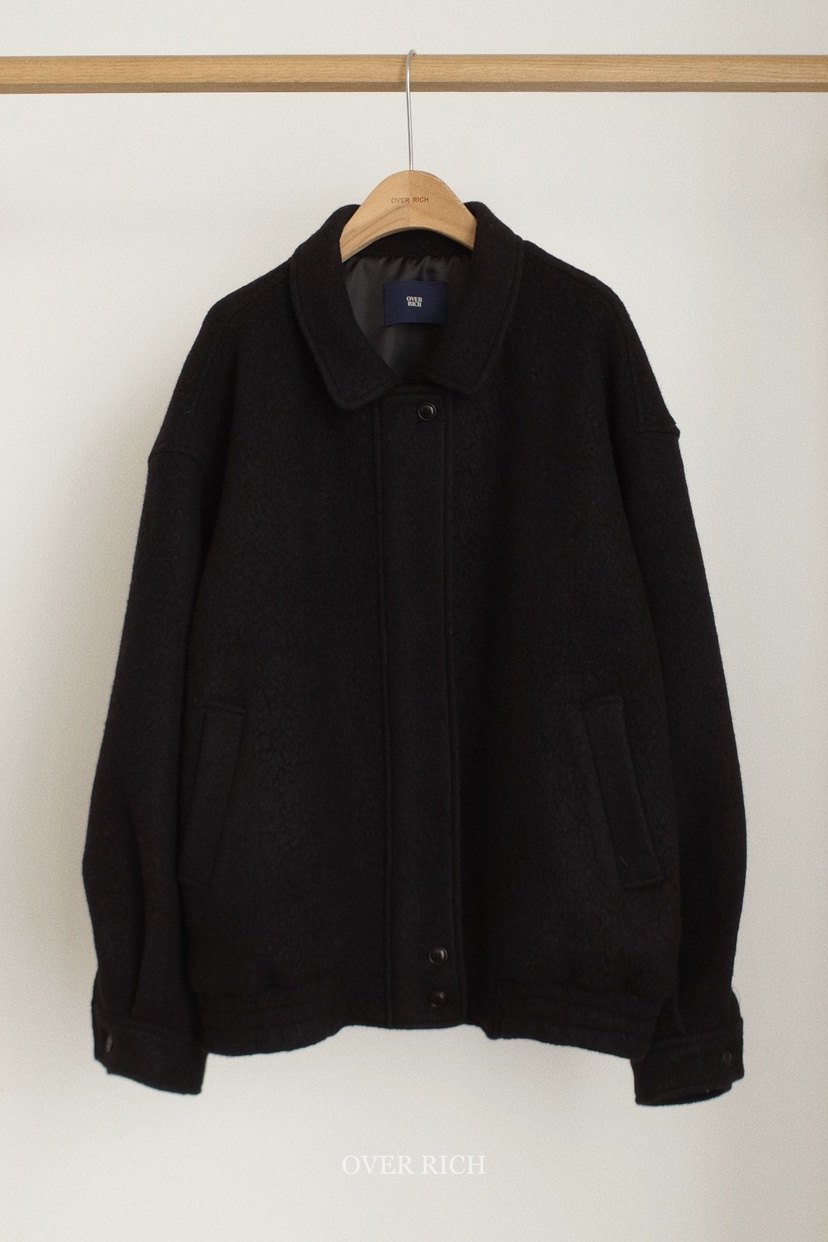 OVER RICH東大門㊣實拍女裝新品25秋冬人氣熱賣休閑短款大衣OVER RICH短款大衣圖色4