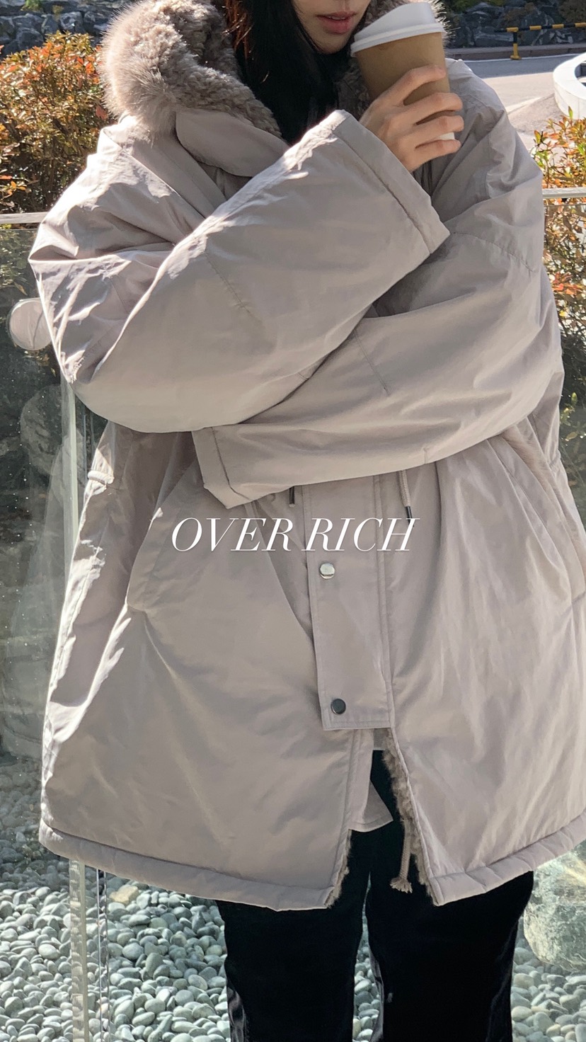 OVER RICH東大門㊣實拍女裝新品休閑熱賣25秋冬推薦長款棉服OVER RICH長款棉服