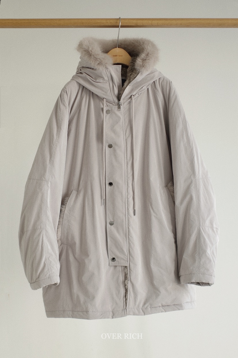OVER RICH東大門㊣實拍女裝新品休閑熱賣25秋冬推薦長款棉服OVER RICH長款棉服圖色1