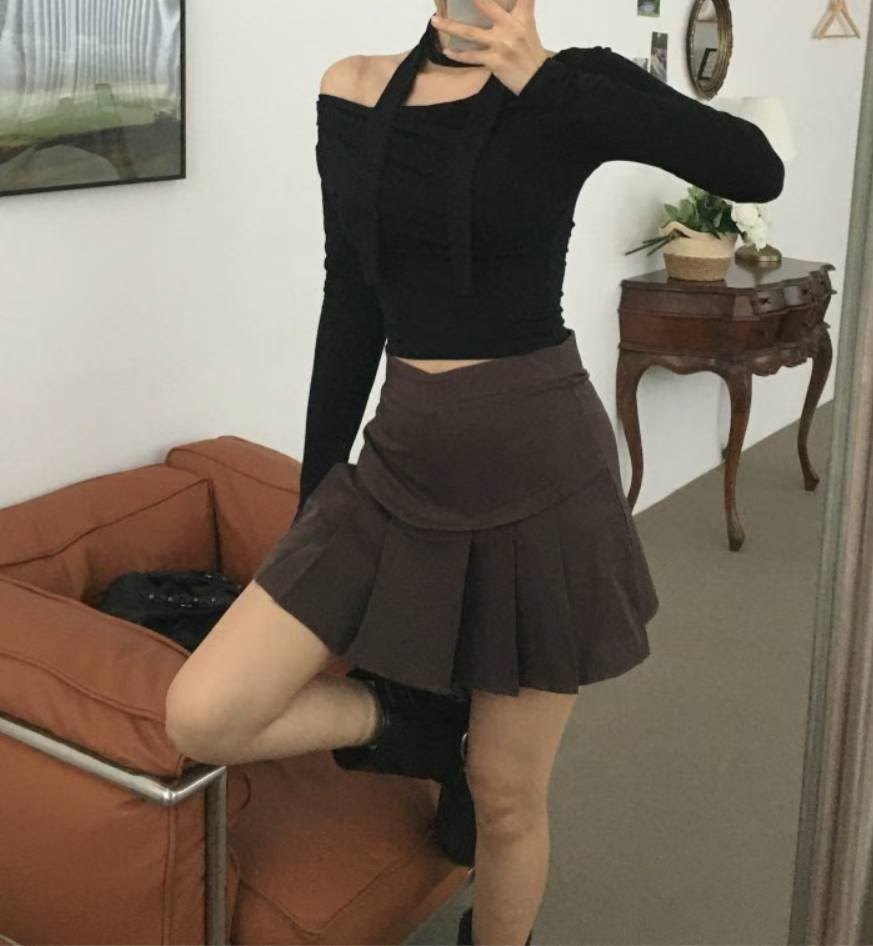 LAURENT韓國直郵㊣女裝新品25秋冬熱賣職業休閑人氣時尚短裙LAURENT短裙