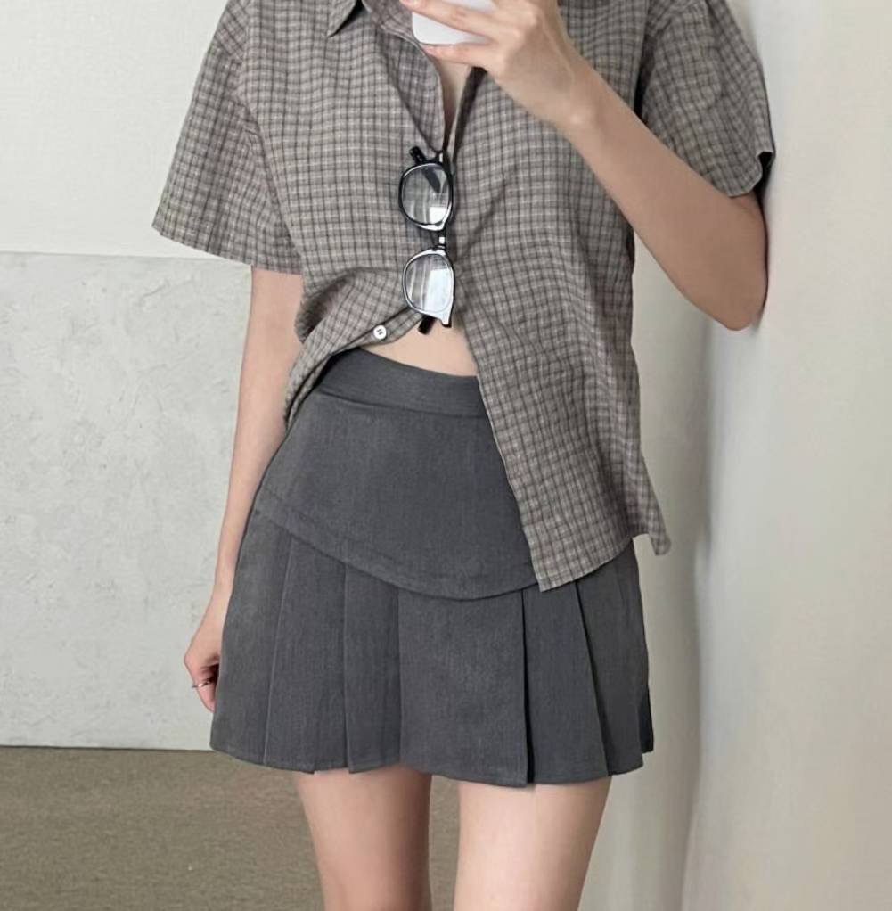 LAURENT韓國直郵㊣女裝新品25秋冬熱賣職業休閑人氣時尚短裙LAURENT短裙圖色2