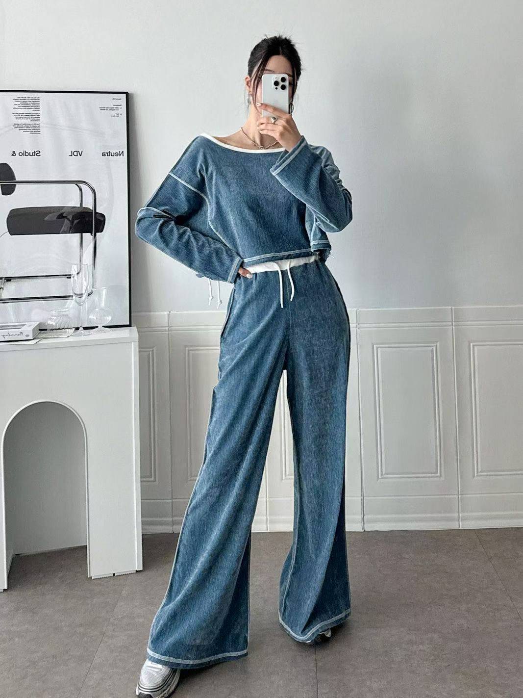 LAURENT韓國直郵㊣女裝新款人氣休閑推薦時尚職業25秋冬套裝LAURENT套裝圖色2