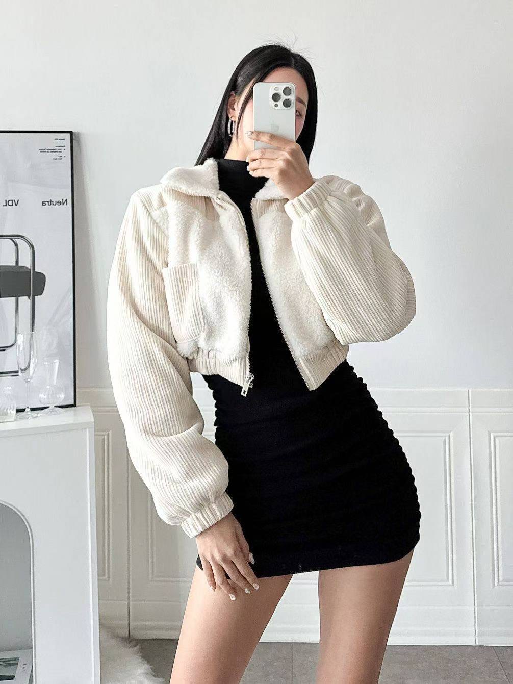 LAURENT東大門㊣實拍女裝新品休閑25秋冬時尚推薦職業熱賣夾克LAURENT夾克圖色1