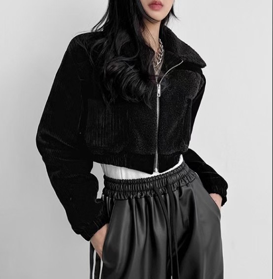 LAURENT東大門㊣實拍女裝新品休閑25秋冬時尚推薦職業熱賣夾克LAURENT夾克圖色2