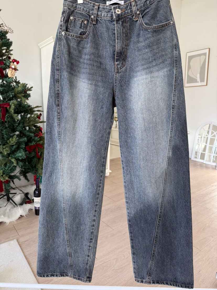 SOLAR東大門㊣代購女士新品休閑推薦時尚人氣職業25秋冬牛仔褲SOLAR牛仔褲