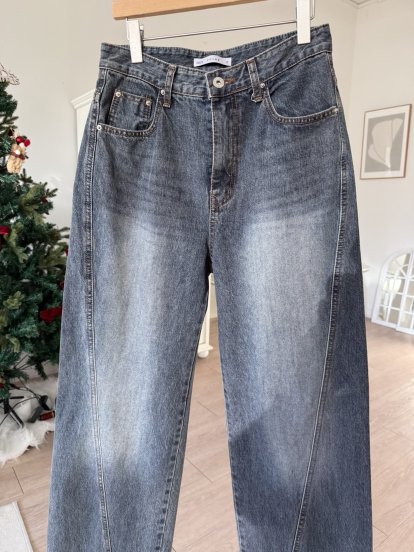 SOLAR東大門㊣代購女士新品休閑推薦時尚人氣職業25秋冬牛仔褲SOLAR牛仔褲