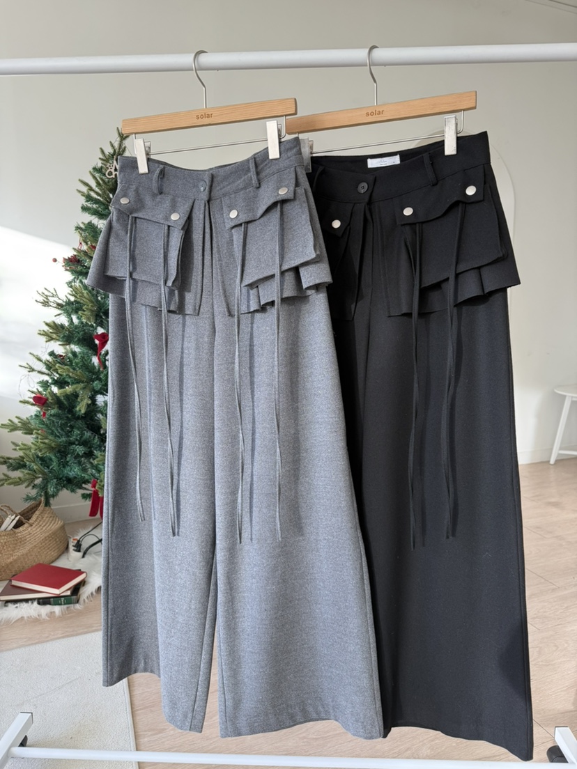 SOLAR東大門㊣代購女裝新款熱賣休閑推薦時尚職業休閑褲羊毛SOLAR休閑褲