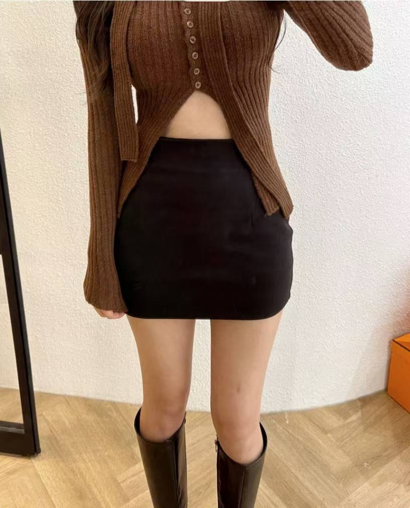 LAURENT韓國直郵㊣女裝新品熱賣休閑人氣職業時尚短裙不含腰帶LAURENT短裙圖色3