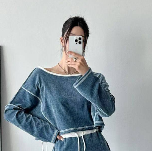 LAURENT東大門㊣直郵女士新品時尚推薦熱賣休閑25秋冬長袖T恤LAURENT長袖T恤圖色2