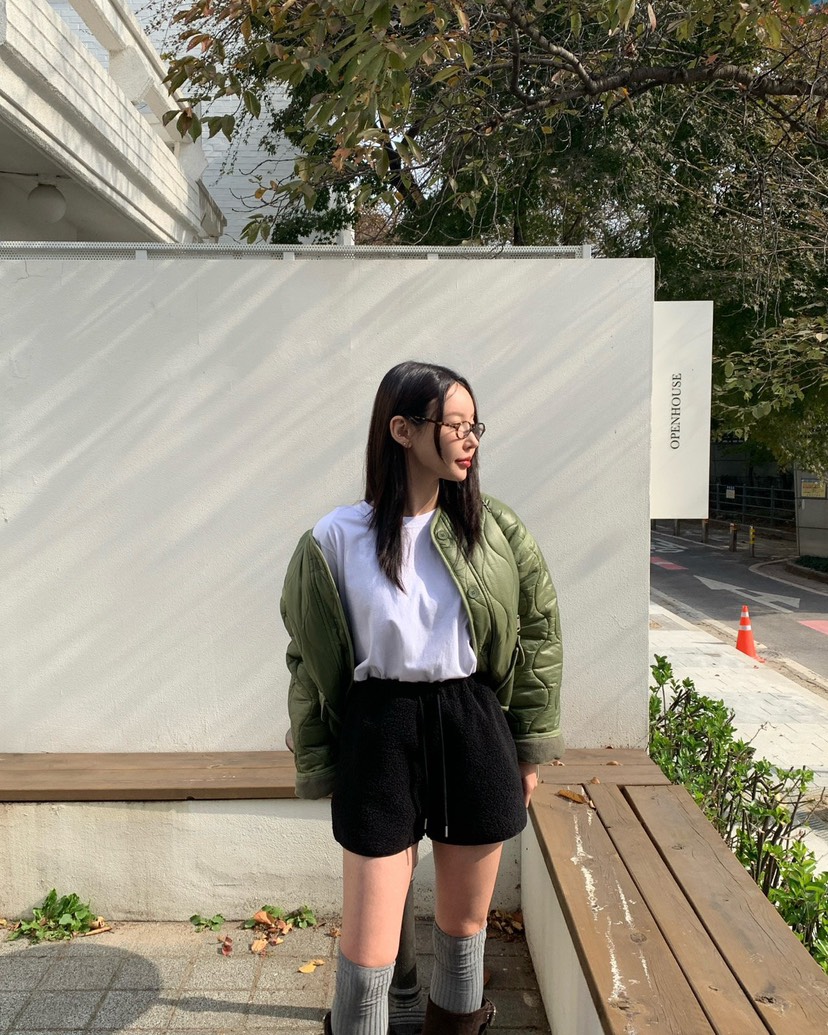 REVE CITE-L東大門㊣實拍女裝新品推薦熱賣人氣25秋冬短褲羊毛REVE CITE短褲