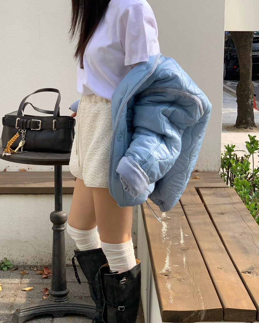 REVE CITE-L東大門㊣實拍女裝新品推薦熱賣人氣25秋冬短褲羊毛REVE CITE短褲