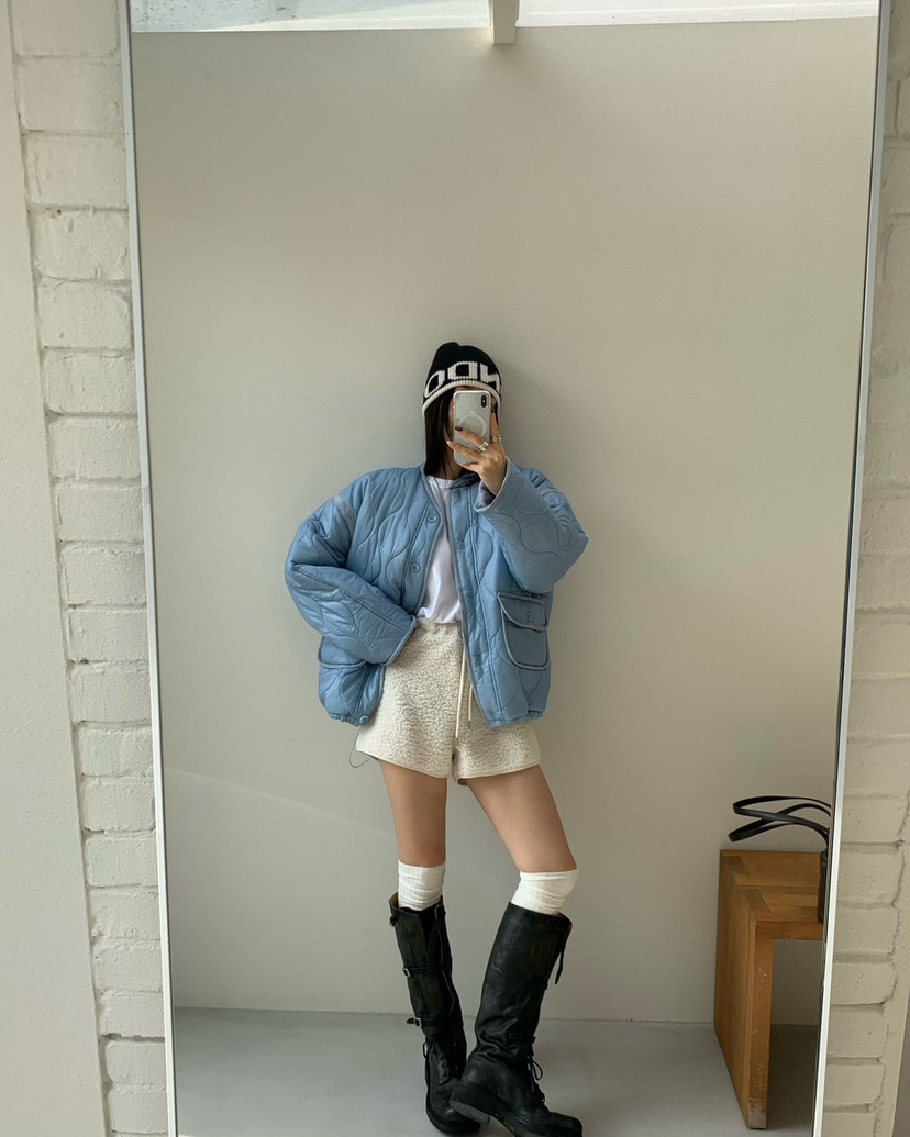 REVE CITE-L東大門㊣實拍女裝新品推薦熱賣人氣25秋冬短褲羊毛REVE CITE短褲