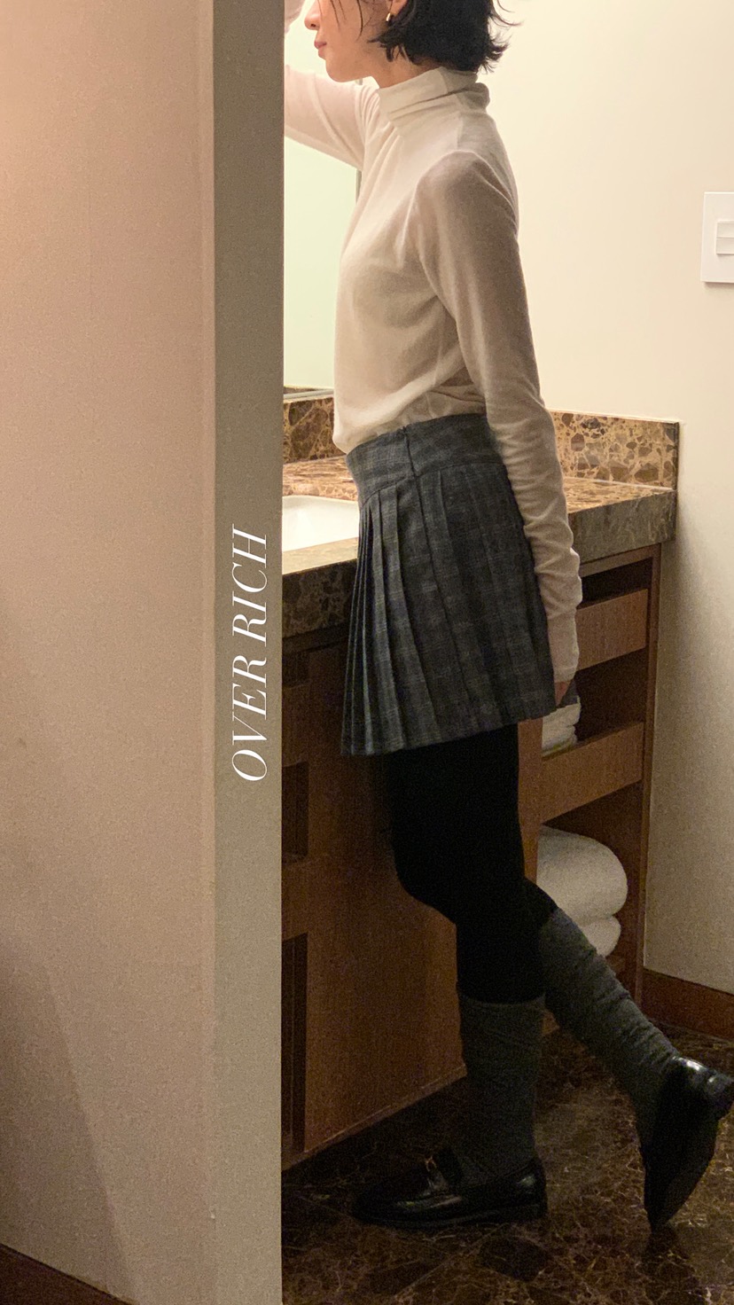 OVER RICH東大門㊣代購女士新款熱賣時尚職業25秋冬推薦短裙OVER RICH短裙