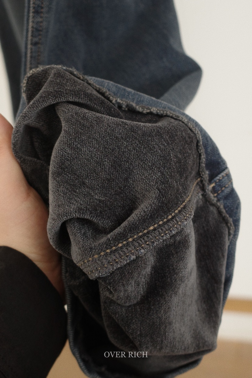 OVER RICH東大門㊣直郵女裝新品25秋冬職業推薦牛仔褲口袋OVER RICH牛仔褲