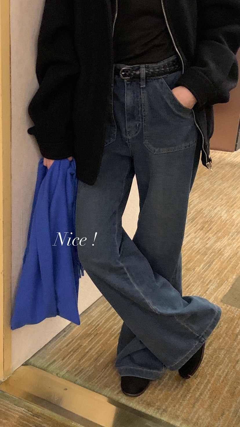 OVER RICH東大門㊣直郵女裝新品25秋冬職業推薦牛仔褲口袋OVER RICH牛仔褲