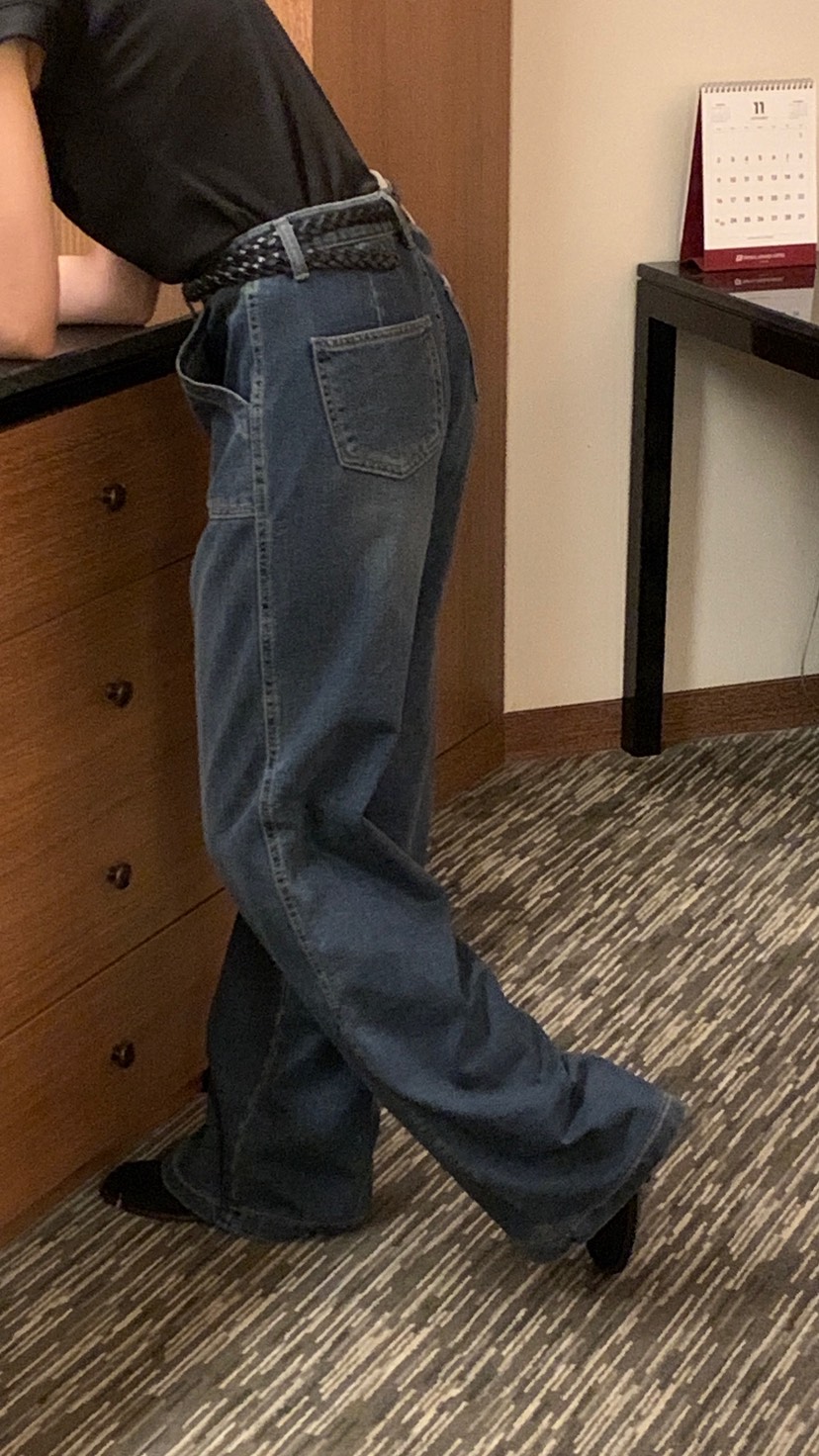 OVER RICH東大門㊣直郵女裝新品25秋冬職業推薦牛仔褲口袋OVER RICH牛仔褲