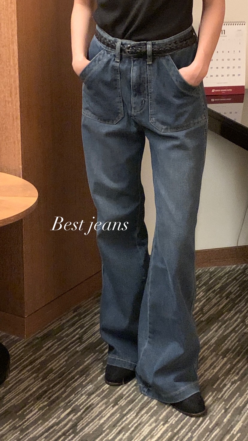 OVER RICH東大門㊣直郵女裝新品25秋冬職業推薦牛仔褲口袋OVER RICH牛仔褲